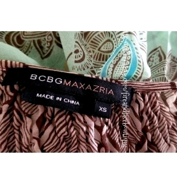 BCBG MAXAZRIA 100% SILK OPEN BACK TOP SZ XS - Picture 8 of 8